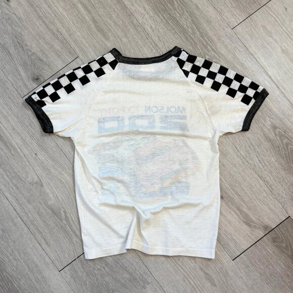Rare Vintage 1988 Molson Export 200 Racing Single Stitch Ringer T-Shirt - Small - Picture 2 of 12